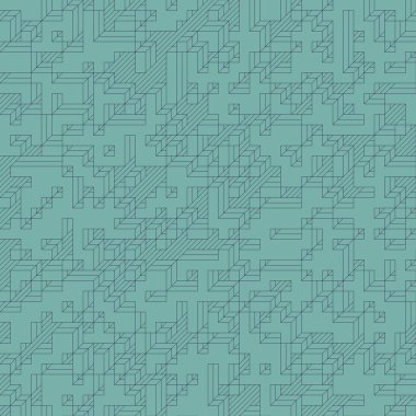 Edward Zajec 'in 1971' deki Il Cubo 'sunun uygulanması. Esasen 8 taştan oluşan bir Truchet fayans seti ve yerleştirme sanatı illüstrasyonu için kurallar