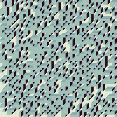 Edward Zajec 'in 1971' deki Il Cubo 'sunun uygulanması. Esasen 8 taştan oluşan bir Truchet fayans seti ve yerleştirme sanatı illüstrasyonu için kurallar