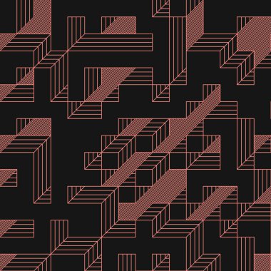 Edward Zajec 'in 1971' deki Il Cubo 'sunun uygulanması. Esasen 8 taştan oluşan bir Truchet fayans seti ve yerleştirme sanatı illüstrasyonu için kurallar