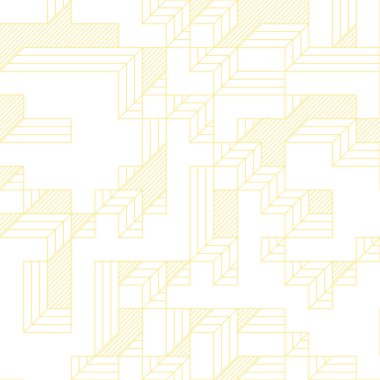 Edward Zajec 'in 1971' deki Il Cubo 'sunun uygulanması. Esasen 8 taştan oluşan bir Truchet fayans seti ve yerleştirme sanatı illüstrasyonu için kurallar