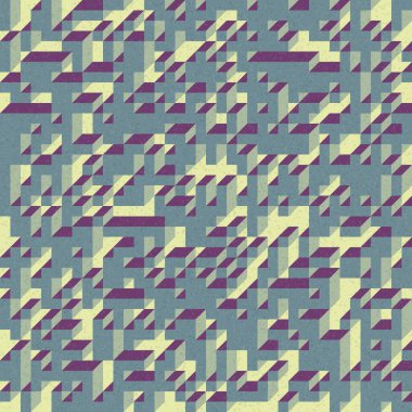 Edward Zajec 'in 1971' deki Il Cubo 'sunun uygulanması. Esasen 8 taştan oluşan bir Truchet fayans seti ve yerleştirme sanatı illüstrasyonu için kurallar