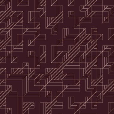 Edward Zajec 'in 1971' deki Il Cubo 'sunun uygulanması. Esasen 8 taştan oluşan bir Truchet fayans seti ve yerleştirme sanatı illüstrasyonu için kurallar