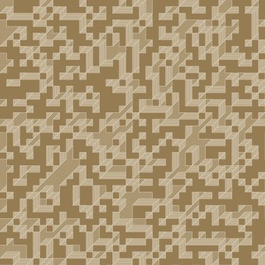 Edward Zajec 'in 1971' deki Il Cubo 'sunun uygulanması. Esasen 8 taştan oluşan bir Truchet fayans seti ve yerleştirme sanatı illüstrasyonu için kurallar