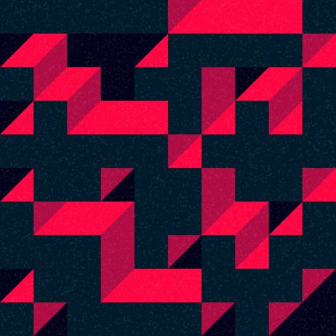 Edward Zajec 'in 1971' deki Il Cubo 'sunun uygulanması. Esasen 8 taştan oluşan bir Truchet fayans seti ve yerleştirme sanatı illüstrasyonu için kurallar