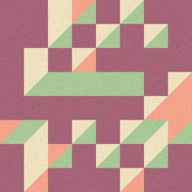 Edward Zajec 'in 1971' deki Il Cubo 'sunun uygulanması. Esasen 8 taştan oluşan bir Truchet fayans seti ve yerleştirme sanatı illüstrasyonu için kurallar