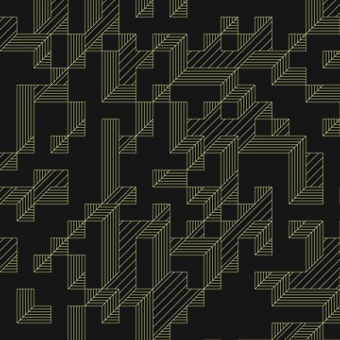 Edward Zajec 'in 1971' deki Il Cubo 'sunun uygulanması. Esasen 8 taştan oluşan bir Truchet fayans seti ve yerleştirme sanatı illüstrasyonu için kurallar