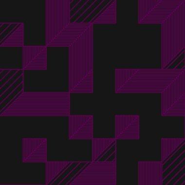 Edward Zajec 'in 1971' deki Il Cubo 'sunun uygulanması. Esasen 8 taştan oluşan bir Truchet fayans seti ve yerleştirme sanatı illüstrasyonu için kurallar