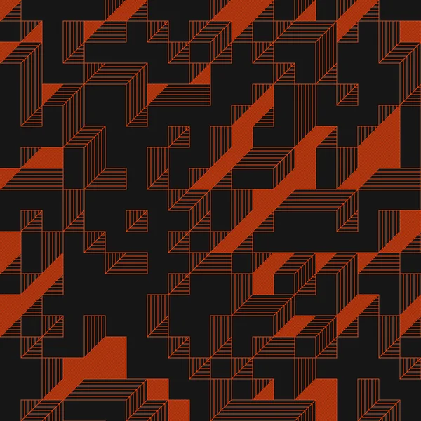 Edward Zajec 'in 1971' deki Il Cubo 'sunun uygulanması. Esasen 8 taştan oluşan bir Truchet fayans seti ve yerleştirme sanatı illüstrasyonu için kurallar