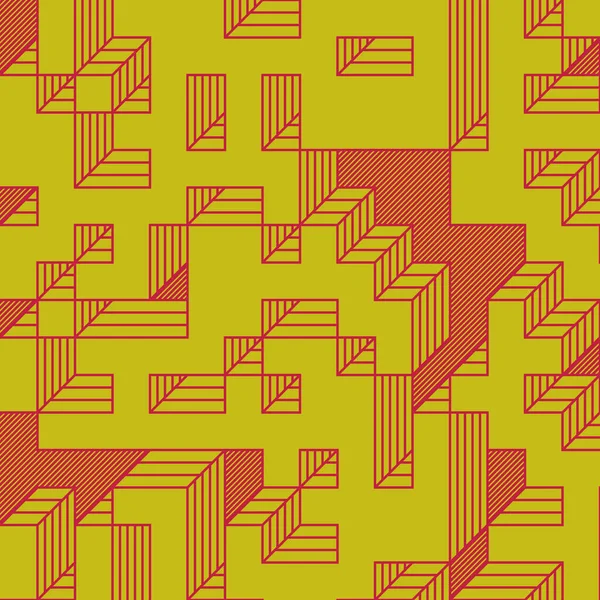 Edward Zajec 'in 1971' deki Il Cubo 'sunun uygulanması. Esasen 8 taştan oluşan bir Truchet fayans seti ve yerleştirme sanatı illüstrasyonu için kurallar