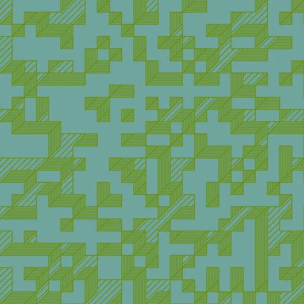 Edward Zajec 'in 1971' deki Il Cubo 'sunun uygulanması. Esasen 8 taştan oluşan bir Truchet fayans seti ve yerleştirme sanatı illüstrasyonu için kurallar