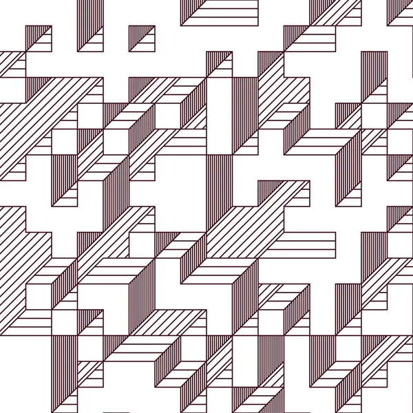 Edward Zajec 'in 1971' deki Il Cubo 'sunun uygulanması. Esasen 8 taştan oluşan bir Truchet fayans seti ve yerleştirme sanatı illüstrasyonu için kurallar