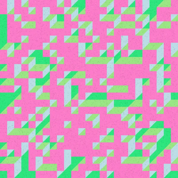 Edward Zajec 'in 1971' deki Il Cubo 'sunun uygulanması. Esasen 8 taştan oluşan bir Truchet fayans seti ve yerleştirme sanatı illüstrasyonu için kurallar