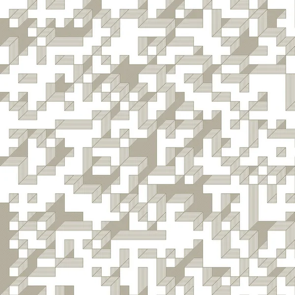 Edward Zajec 'in 1971' deki Il Cubo 'sunun uygulanması. Esasen 8 taştan oluşan bir Truchet fayans seti ve yerleştirme sanatı illüstrasyonu için kurallar