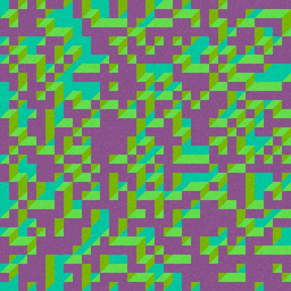 Edward Zajec 'in 1971' deki Il Cubo 'sunun uygulanması. Esasen 8 taştan oluşan bir Truchet fayans seti ve yerleştirme sanatı illüstrasyonu için kurallar