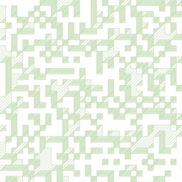 Edward Zajec 'in 1971' deki Il Cubo 'sunun uygulanması. Esasen 8 taştan oluşan bir Truchet fayans seti ve yerleştirme sanatı illüstrasyonu için kurallar