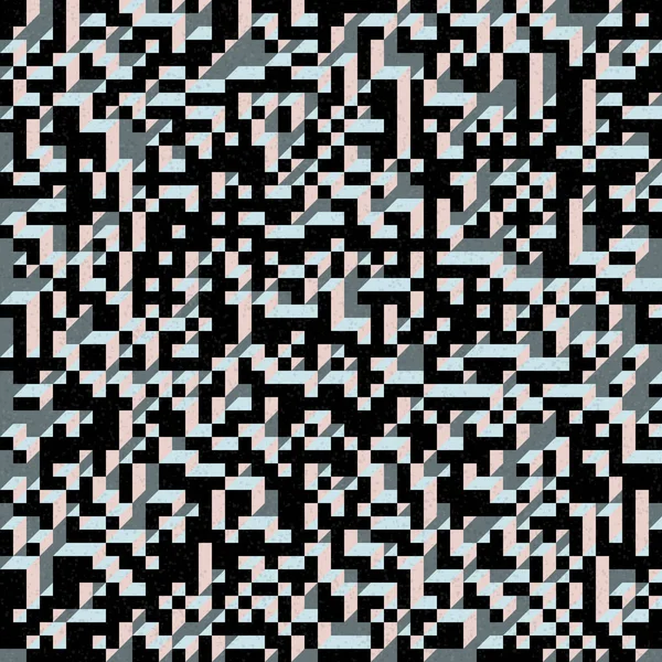 Edward Zajec 'in 1971' deki Il Cubo 'sunun uygulanması. Esasen 8 taştan oluşan bir Truchet fayans seti ve yerleştirme sanatı illüstrasyonu için kurallar