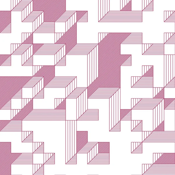 Edward Zajec 'in 1971' deki Il Cubo 'sunun uygulanması. Esasen 8 taştan oluşan bir Truchet fayans seti ve yerleştirme sanatı illüstrasyonu için kurallar