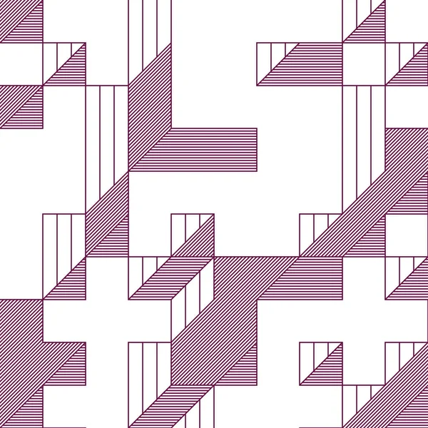 Edward Zajec 'in 1971' deki Il Cubo 'sunun uygulanması. Esasen 8 taştan oluşan bir Truchet fayans seti ve yerleştirme sanatı illüstrasyonu için kurallar