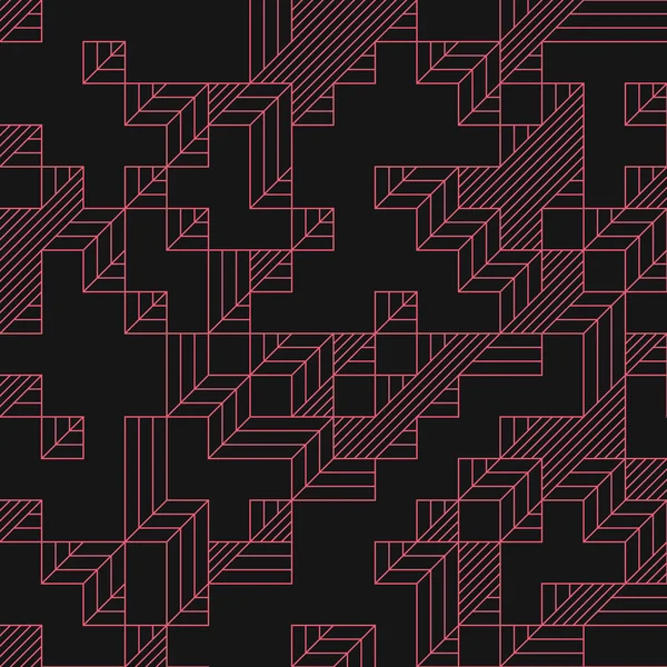 Edward Zajec 'in 1971' deki Il Cubo 'sunun uygulanması. Esasen 8 taştan oluşan bir Truchet fayans seti ve yerleştirme sanatı illüstrasyonu için kurallar