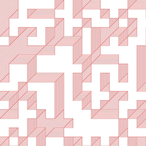 Edward Zajec 'in 1971' deki Il Cubo 'sunun uygulanması. Esasen 8 taştan oluşan bir Truchet fayans seti ve yerleştirme sanatı illüstrasyonu için kurallar