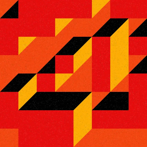 Edward Zajec 'in 1971' deki Il Cubo 'sunun uygulanması. Esasen 8 taştan oluşan bir Truchet fayans seti ve yerleştirme sanatı illüstrasyonu için kurallar