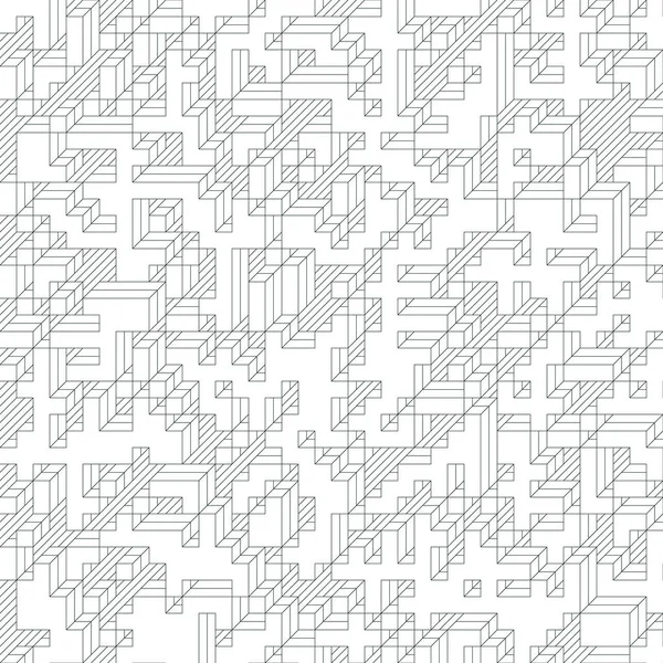 Edward Zajec 'in 1971' deki Il Cubo 'sunun uygulanması. Esasen 8 taştan oluşan bir Truchet fayans seti ve yerleştirme sanatı illüstrasyonu için kurallar