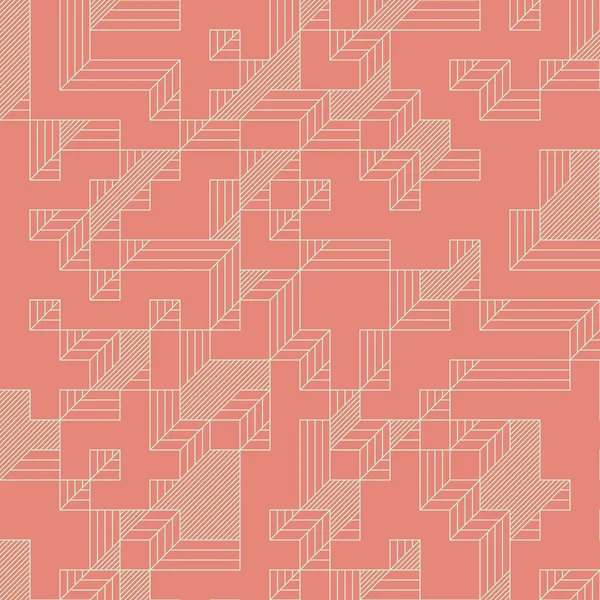 Edward Zajec 'in 1971' deki Il Cubo 'sunun uygulanması. Esasen 8 taştan oluşan bir Truchet fayans seti ve yerleştirme sanatı illüstrasyonu için kurallar