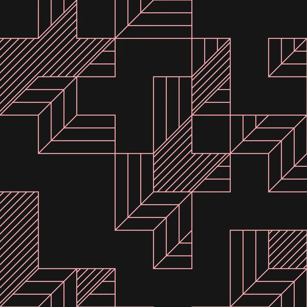 Edward Zajec 'in 1971' deki Il Cubo 'sunun uygulanması. Esasen 8 taştan oluşan bir Truchet fayans seti ve yerleştirme sanatı illüstrasyonu için kurallar