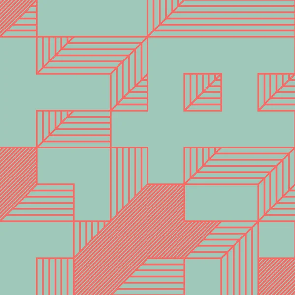 Edward Zajec 'in 1971' deki Il Cubo 'sunun uygulanması. Esasen 8 taştan oluşan bir Truchet fayans seti ve yerleştirme sanatı illüstrasyonu için kurallar