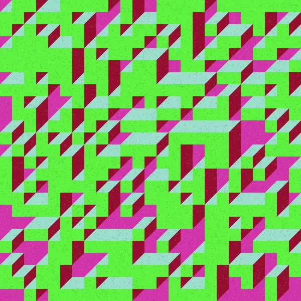 Edward Zajec 'in 1971' deki Il Cubo 'sunun uygulanması. Esasen 8 taştan oluşan bir Truchet fayans seti ve yerleştirme sanatı illüstrasyonu için kurallar