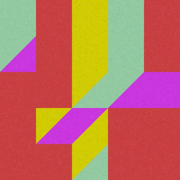 Edward Zajec 'in 1971' deki Il Cubo 'sunun uygulanması. Esasen 8 taştan oluşan bir Truchet fayans seti ve yerleştirme sanatı illüstrasyonu için kurallar