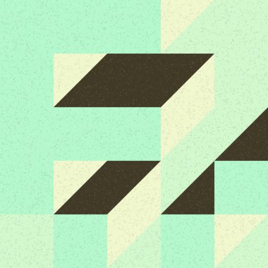 Edward Zajec 'in 1971' deki Il Cubo 'sunun uygulanması. Esasen 8 taştan oluşan bir Truchet fayans seti ve yerleştirme sanatı illüstrasyonu için kurallar