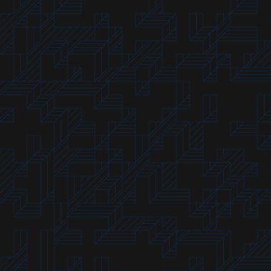 Edward Zajec 'in 1971' deki Il Cubo 'sunun uygulanması. Esasen 8 taştan oluşan bir Truchet fayans seti ve yerleştirme sanatı illüstrasyonu için kurallar