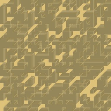 Edward Zajec 'in 1971' deki Il Cubo 'sunun uygulanması. Esasen 8 taştan oluşan bir Truchet fayans seti ve yerleştirme sanatı illüstrasyonu için kurallar