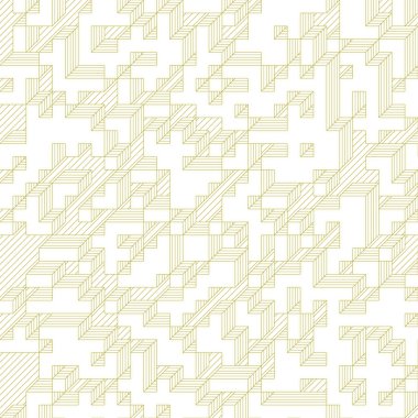 Edward Zajec 'in 1971' deki Il Cubo 'sunun uygulanması. Esasen 8 taştan oluşan bir Truchet fayans seti ve yerleştirme sanatı illüstrasyonu için kurallar