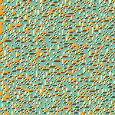 Edward Zajec 'in 1971' deki Il Cubo 'sunun uygulanması. Esasen 8 taştan oluşan bir Truchet fayans seti ve yerleştirme sanatı illüstrasyonu için kurallar