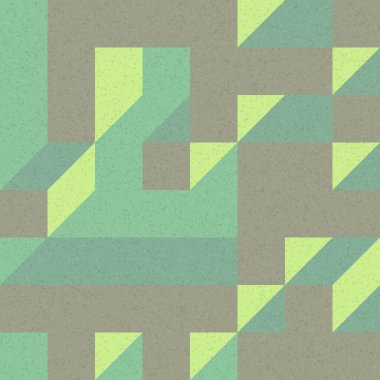 Edward Zajec 'in 1971' deki Il Cubo 'sunun uygulanması. Esasen 8 taştan oluşan bir Truchet fayans seti ve yerleştirme sanatı illüstrasyonu için kurallar