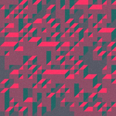 Edward Zajec 'in 1971' deki Il Cubo 'sunun uygulanması. Esasen 8 taştan oluşan bir Truchet fayans seti ve yerleştirme sanatı illüstrasyonu için kurallar