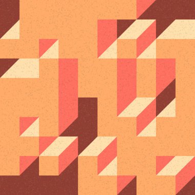 Edward Zajec 'in 1971' deki Il Cubo 'sunun uygulanması. Esasen 8 taştan oluşan bir Truchet fayans seti ve yerleştirme sanatı illüstrasyonu için kurallar