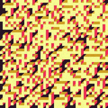 Edward Zajec 'in 1971' deki Il Cubo 'sunun uygulanması. Esasen 8 taştan oluşan bir Truchet fayans seti ve yerleştirme sanatı illüstrasyonu için kurallar