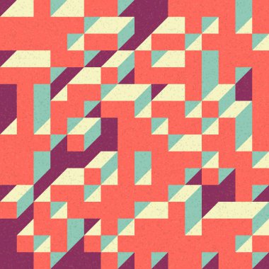 Edward Zajec 'in 1971' deki Il Cubo 'sunun uygulanması. Esasen 8 taştan oluşan bir Truchet fayans seti ve yerleştirme sanatı illüstrasyonu için kurallar