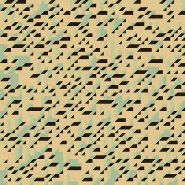 Edward Zajec 'in 1971' deki Il Cubo 'sunun uygulanması. Esasen 8 taştan oluşan bir Truchet fayans seti ve yerleştirme sanatı illüstrasyonu için kurallar