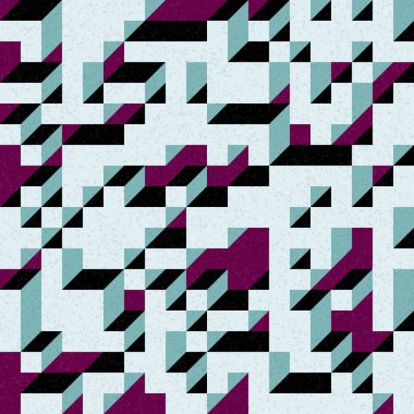 Edward Zajec 'in 1971' deki Il Cubo 'sunun uygulanması. Esasen 8 taştan oluşan bir Truchet fayans seti ve yerleştirme sanatı illüstrasyonu için kurallar