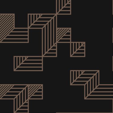 Edward Zajec 'in 1971' deki Il Cubo 'sunun uygulanması. Esasen 8 taştan oluşan bir Truchet fayans seti ve yerleştirme sanatı illüstrasyonu için kurallar