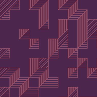 Edward Zajec 'in 1971' deki Il Cubo 'sunun uygulanması. Esasen 8 taştan oluşan bir Truchet fayans seti ve yerleştirme sanatı illüstrasyonu için kurallar