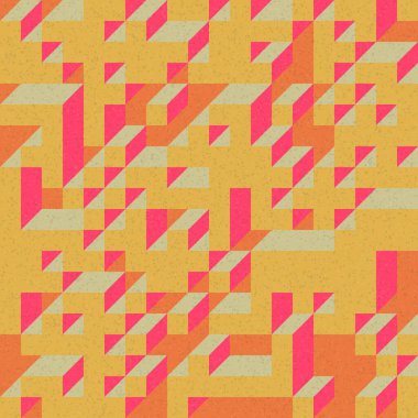 Edward Zajec 'in 1971' deki Il Cubo 'sunun uygulanması. Esasen 8 taştan oluşan bir Truchet fayans seti ve yerleştirme sanatı illüstrasyonu için kurallar