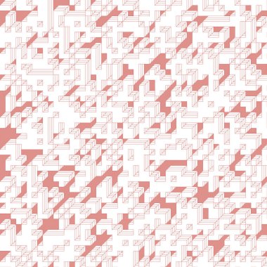 Edward Zajec 'in 1971' deki Il Cubo 'sunun uygulanması. Esasen 8 taştan oluşan bir Truchet fayans seti ve yerleştirme sanatı illüstrasyonu için kurallar