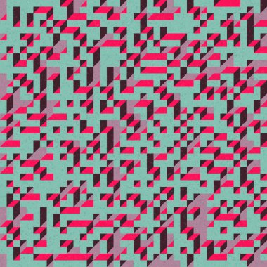 Edward Zajec 'in 1971' deki Il Cubo 'sunun uygulanması. Esasen 8 taştan oluşan bir Truchet fayans seti ve yerleştirme sanatı illüstrasyonu için kurallar