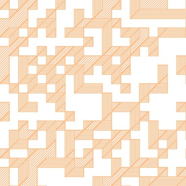 Edward Zajec 'in 1971' deki Il Cubo 'sunun uygulanması. Esasen 8 taştan oluşan bir Truchet fayans seti ve yerleştirme sanatı illüstrasyonu için kurallar