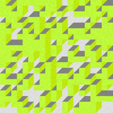 Edward Zajec 'in 1971' deki Il Cubo 'sunun uygulanması. Esasen 8 taştan oluşan bir Truchet fayans seti ve yerleştirme sanatı illüstrasyonu için kurallar